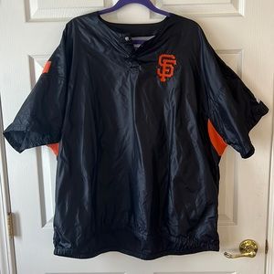 Vintage Starter San Francisco‎ Giants Windbreaker Shirt Black, Sz XXL